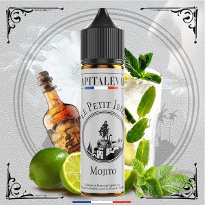 visuel-du-petit-Ibiza-mockup-fiole-Mojito-menthe-citron-rhum-monuments-liquide-prémium-buraliste-capitalevap